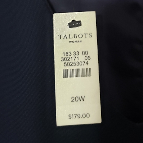 TALBOTS Navy, fully-lined, sleeveless dress - 20W ***NWT*** - Picture 6 of 6